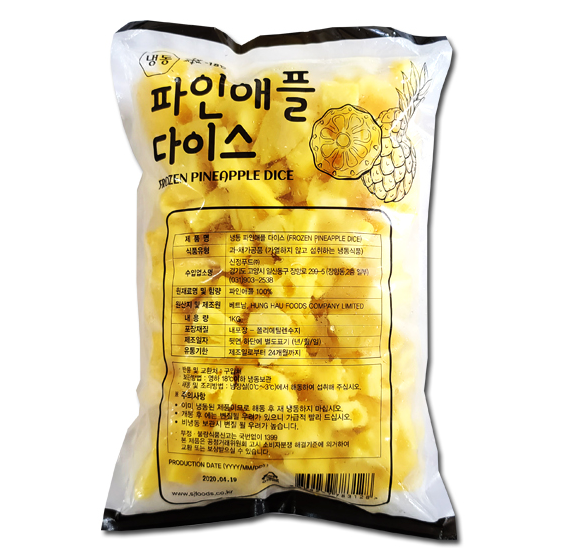 냉동파인애플_다이스_1kg[중국산]
