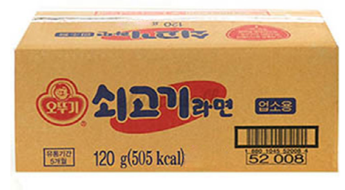 쇠고기라면(오뚜기)120g/30입